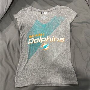 NFL Miami Dolphins womens Heather Gray Tee